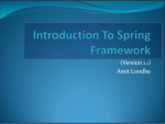 Introduction to Spring - First page
